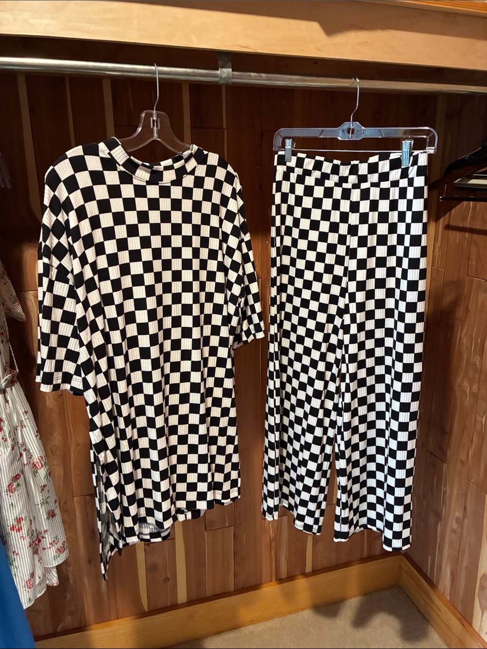 Dressed in Lala black and white checkered set size S - Picture 3 of 5